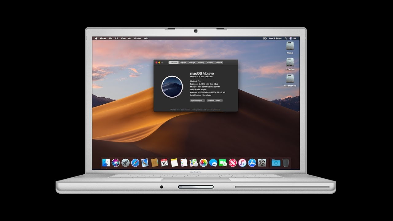 Download os mojave on unsupported macbook pro